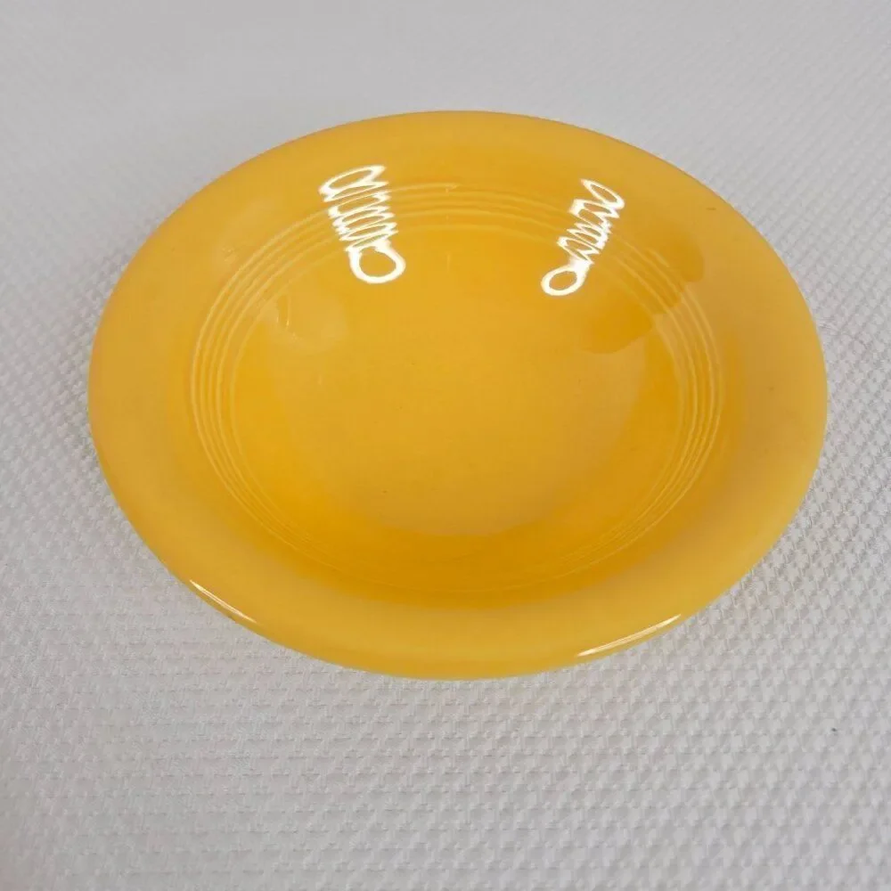 Vintage Yellow Fiesta Ware Bowls Saucers Lot Of 6